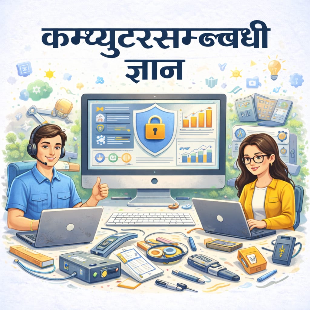 | प्रथम पत्र | कम्प्युटर सम्बन्धी ज्ञान (अङ्क ५)