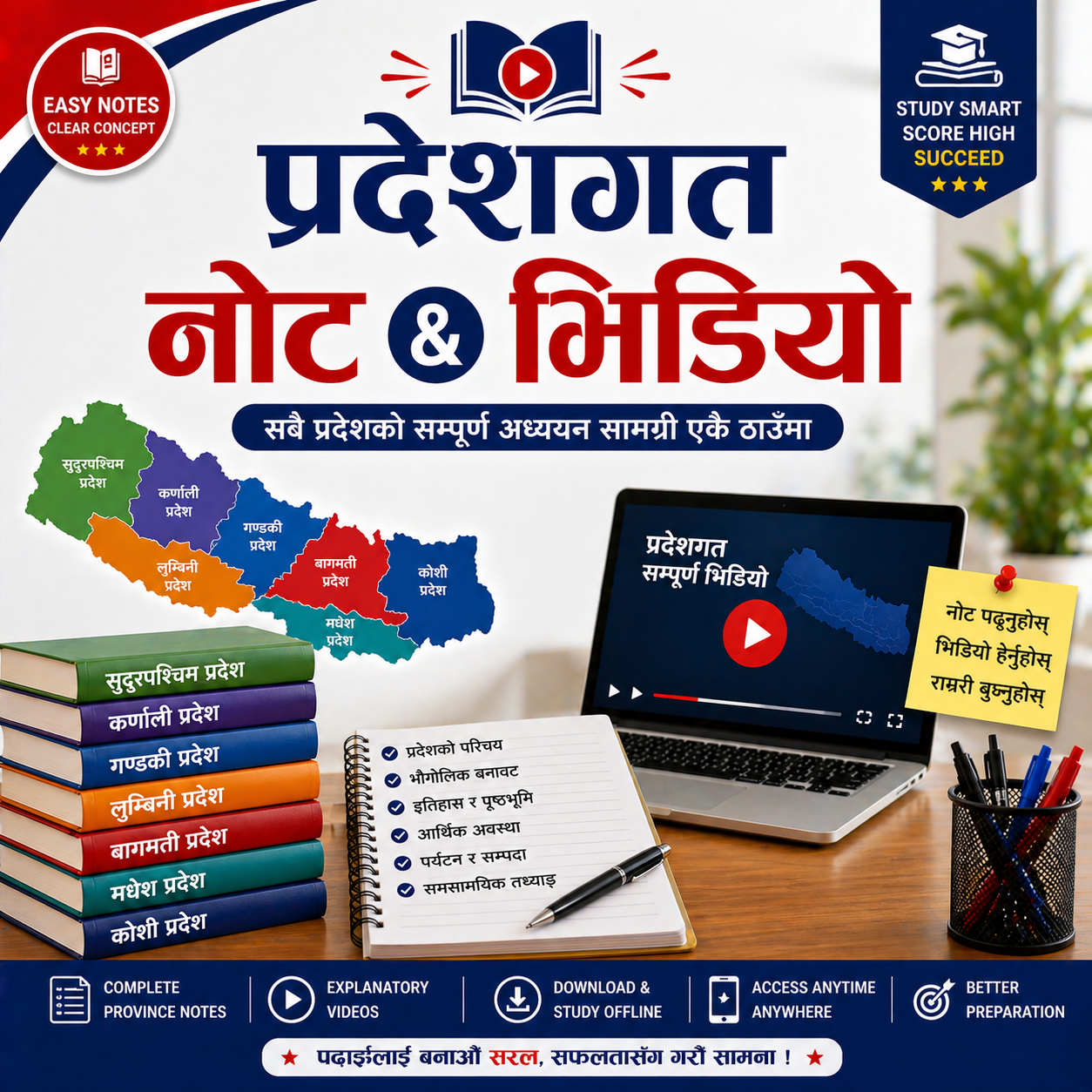 प्रदेशगत  Note And Video