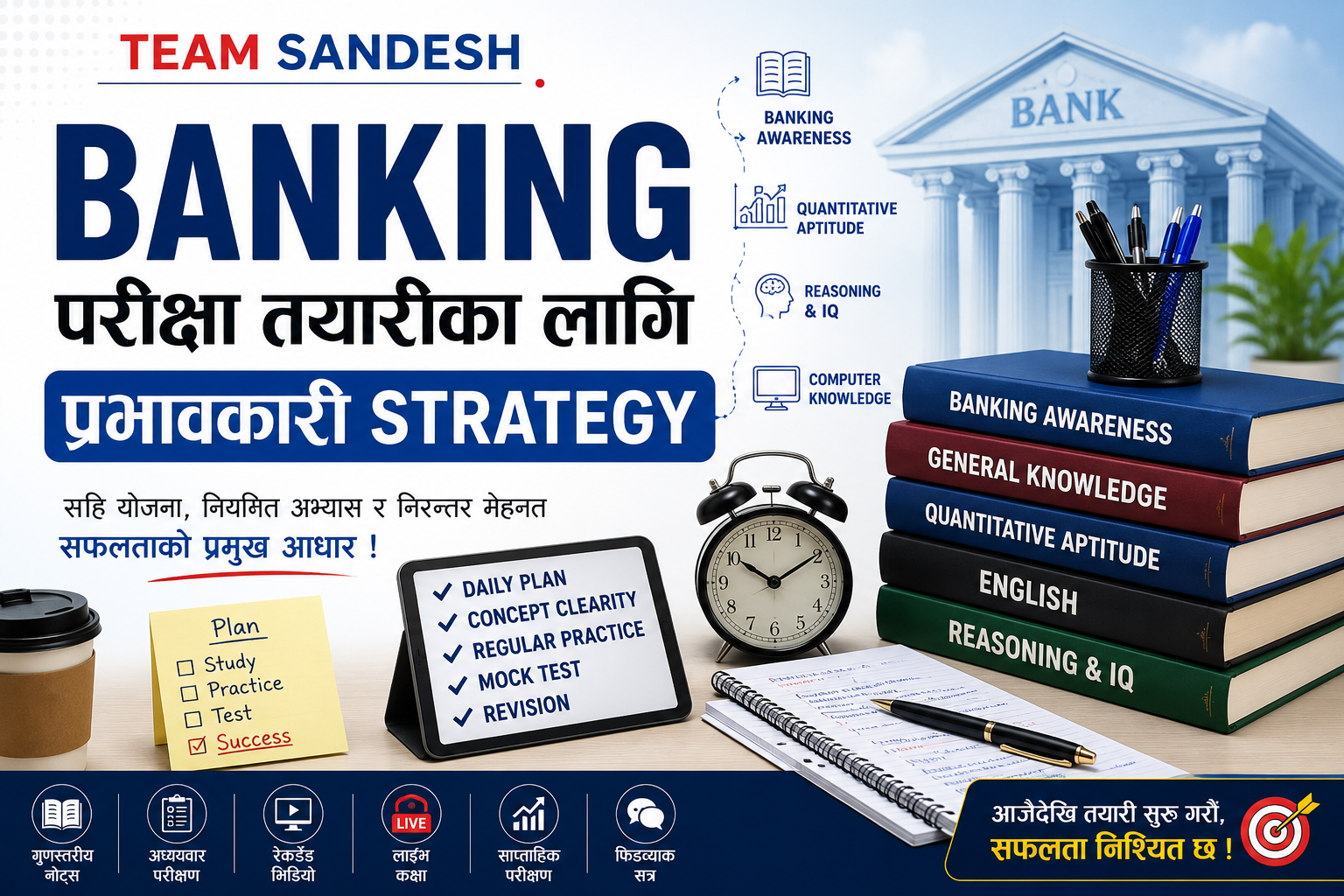 Banking परीक्षा तयारीका लागि प्रभावकारी Strategy: सफलताको स्पष्ट रोडम्याप