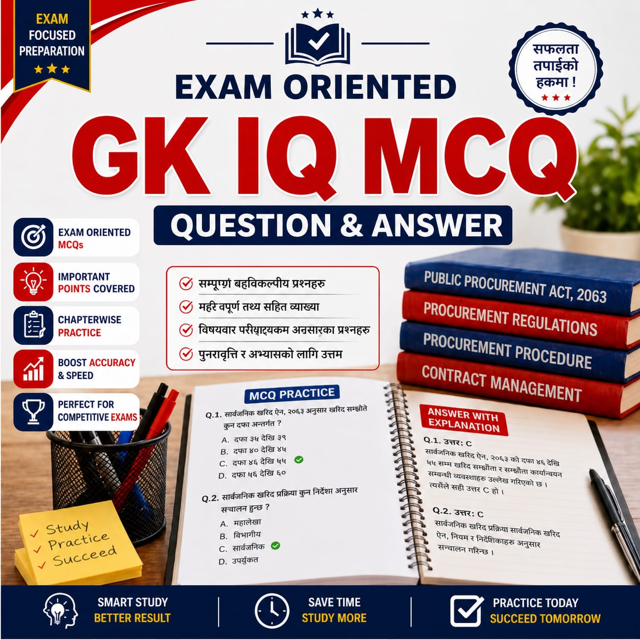 Exam oriented GK/IQ feedback